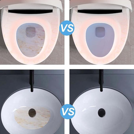 8 Pack Toilet Pumice Stone with Handle, Pumice Stone for Toilet Cleaning, Toilet Stone for Household Cleaning, with 8 Pack Label Manuals