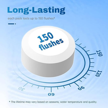 Vacplus Toilet Bowl Cleaner Tablets 40 PACK, Automatic Cleaners with Bleach, Slow-Releasing Toilet Tank Cleaners for Deodorizing & Descaling, Household Toilet Cleaners against Tough Stains