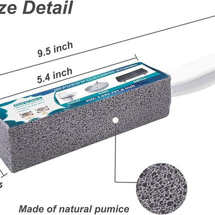 8 Pack Toilet Pumice Stone with Handle, Pumice Stone for Toilet Cleaning, Toilet Stone for Household Cleaning, with 8 Pack Label Manuals