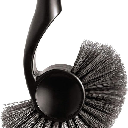 simplehuman Replacement Toilet Brush Head, Easy Screw On, Stiff Outer Bristles, Black Plastic