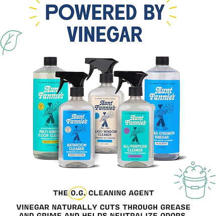 Aunt Fannie's Bathroom Cleaning Bundle, Natural Bathroom Cleaner Spray and Toilet Bowl Cleaner, Vinegar and Plant-Based Formula, Streak-Free, Non-Toxic, Safe for Kids and Pets, Pack of 2