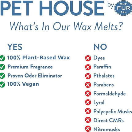 Pet House Fresh Citrus Wax Melts - Long-Lasting Scented Wax Melts Plant Based, Pet Friendly Pack of 4