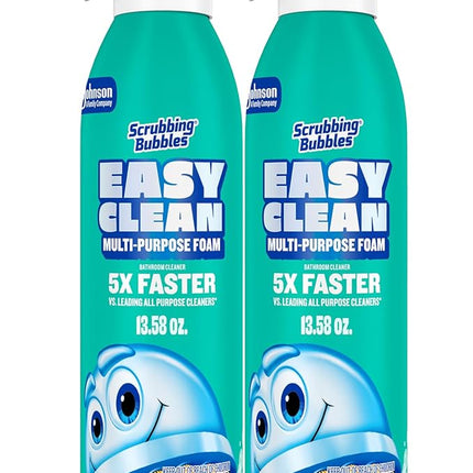 Scrubbing Bubbles Easy Clean Foaming Multipurpose Bathroom Cleaner, Continuous Spray Bottle, Fast Acting Foam, 13.58 Ounce (Pack of 2)