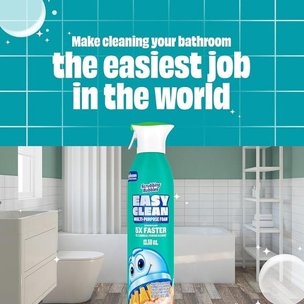 Scrubbing Bubbles Easy Clean Foaming Multipurpose Bathroom Cleaner, Continuous Spray Bottle, Fast Acting Foam, 13.58 Ounce (Pack of 2)
