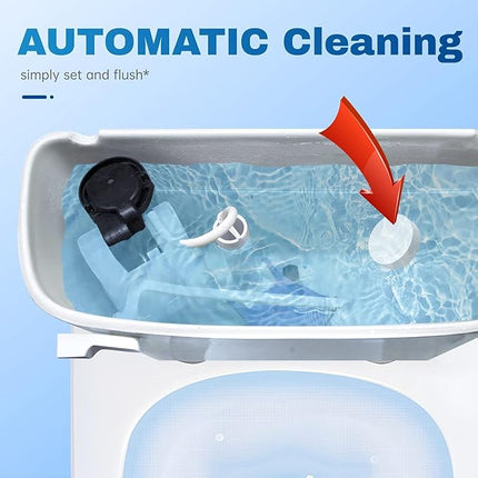 Vacplus Toilet Bowl Cleaner Tablets 40 PACK, Automatic Cleaners with Bleach, Slow-Releasing Toilet Tank Cleaners for Deodorizing & Descaling, Household Toilet Cleaners against Tough Stains