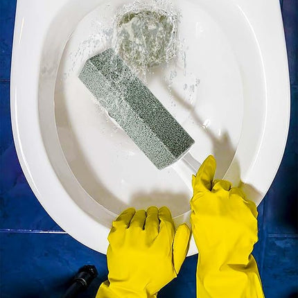 8 Pack Toilet Pumice Stone with Handle, Pumice Stone for Toilet Cleaning, Toilet Stone for Household Cleaning, with 8 Pack Label Manuals