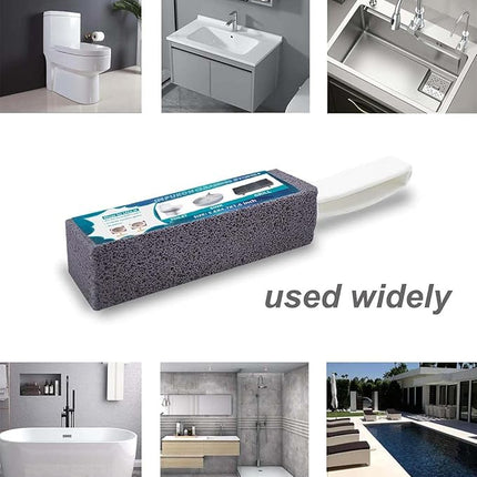 8 Pack Toilet Pumice Stone with Handle, Pumice Stone for Toilet Cleaning, Toilet Stone for Household Cleaning, with 8 Pack Label Manuals