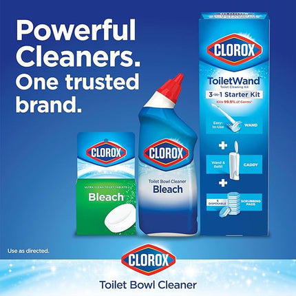 Clorox Toilet Bowl Cleaner Bleach, Rain Clean, 24 Fluid Ounces, Pack of 2 (Package May Vary)