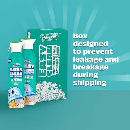 Scrubbing Bubbles Easy Clean Foaming Multipurpose Bathroom Cleaner, Continuous Spray Bottle, Fast Acting Foam, 13.58 Ounce (Pack of 2)