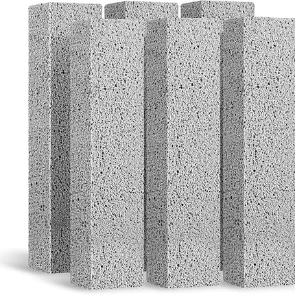6Pack Pumice Stone for Toilet Cleaning Bowl Stick,Powerfully Cleans Hard Water Rings, Calcium Buildup & Stains, Suitable for Cleaning Toilet, Bathtubs, Kitchen Sink, Grill